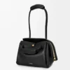 Bolso Madrid pequeño en piel de becerro flexible, color negro