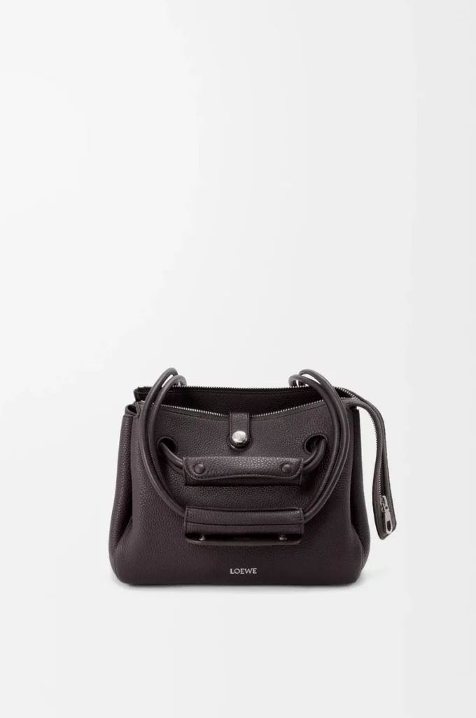 Bolso Madrid pequeño en piel de becerro granulada flexible Dark Ebony Bolso Madrid pequeño en piel de becerro granulada flexible Dark Ebony