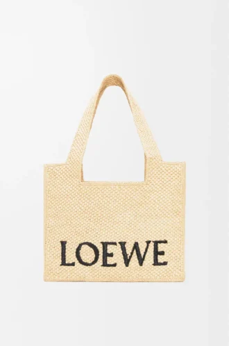 Bolso mediano LOEWE Font en rafia natural