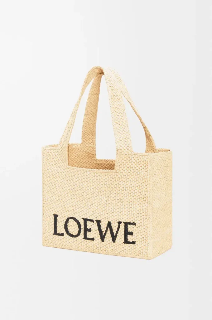 Bolso mediano LOEWE Font en rafia natural Bolso mediano LOEWE Font en rafia natural