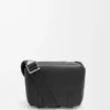 Bolso mensajero militar XS en suave piel de becerro granulada Negro