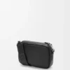 Bolso mensajero Pebble pequeño en piel de becerro granulada flexible Black