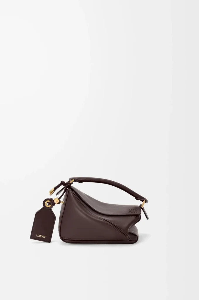Bolso Mini Featherlight Puzzle en piel de cordero napa marrón oscuro Bolso Mini Featherlight Puzzle en piel de cordero napa marrón oscuro