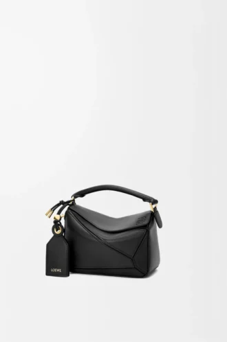 Bolso Mini Featherlight Puzzle en piel de cordero napa negro