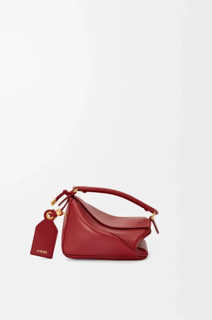 Bolso Mini Featherlight Puzzle en piel de cordero napa rojo quemado Bolso Mini Featherlight Puzzle en piel de cordero napa rojo quemado