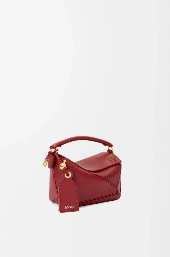 Bolso Mini Featherlight Puzzle en piel de cordero napa rojo quemado Bolso Mini Featherlight Puzzle en piel de cordero napa rojo quemado