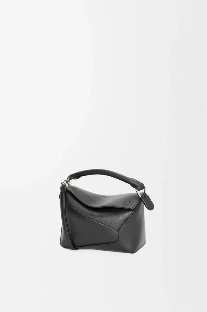 Bolso Mini Puzzle Edge en piel de becerro clásica, color negro Bolso Mini Puzzle Edge en piel de becerro clásica, color negro