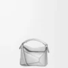 Bolso Mini Puzzle Edge en piel de cordero laminada Plata Bolso Mini Puzzle Edge en piel de cordero laminada Plata