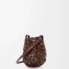 Bolso Nest Basket pequeño en piel de becerro color castaño