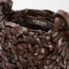 Bolso Nest Basket pequeño en piel de becerro color castaño