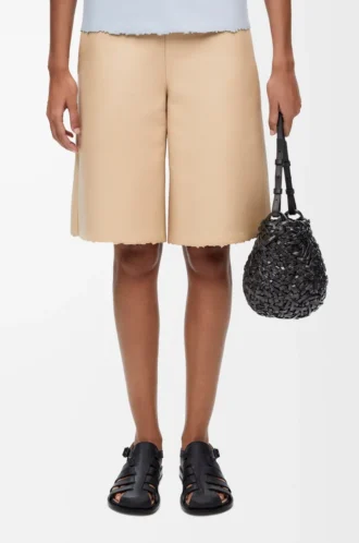 Bolso Nest Basket pequeño en piel de becerro negro