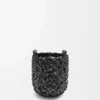 Bolso Nest Basket pequeño en piel de becerro negro Bolso Nest Basket pequeño en piel de becerro negro
