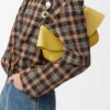 Bolso Ola mediano en piel de becerro lisa Ginger Bolso Ola mediano en piel de becerro lisa Ginger