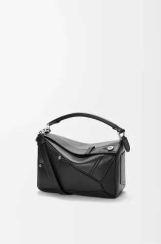 Bolso Panta pequeño Puzzle en piel de becerro brillante Negro
