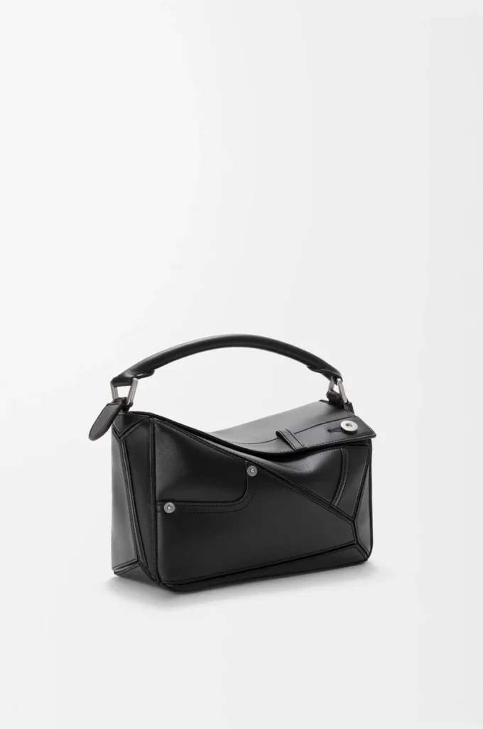 Bolso Panta pequeño Puzzle en piel de becerro brillante Negro Bolso Panta pequeño Puzzle en piel de becerro brillante Negro