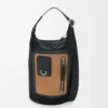 Bolso pequeño Flex Loop en lona y ante Negro/Oro oscuro Bolso pequeño Flex Loop en lona y ante Negro/Oro oscuro
