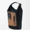 Bolso pequeño Flex Loop en lona y ante Negro/Oro oscuro Bolso pequeño Flex Loop en lona y ante Negro/Oro oscuro