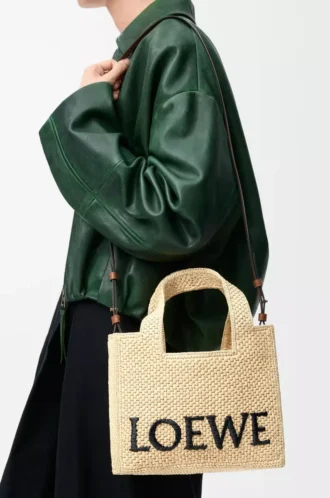 Bolso pequeño LOEWE Font en rafia Natural
