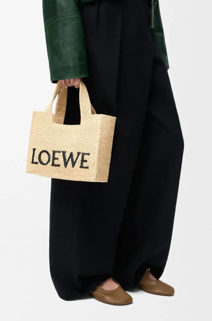 Bolso pequeño LOEWE Font en rafia Natural Bolso pequeño LOEWE Font en rafia Natural