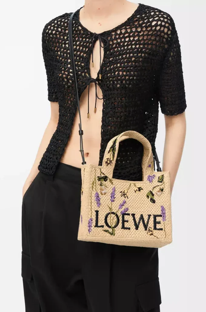Bolso pequeño LOEWE Font en rafia Natural Bolso pequeño LOEWE Font en rafia Natural