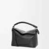 Bolso pequeño Puzzle Edge en piel de becerro clásica negro