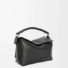 Bolso pequeño Puzzle Edge en piel de becerro clásica negro