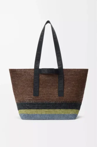 Bolso plegable de rafia Marrón/Multicolor Bolso plegable de rafia Marrón/Multicolor
