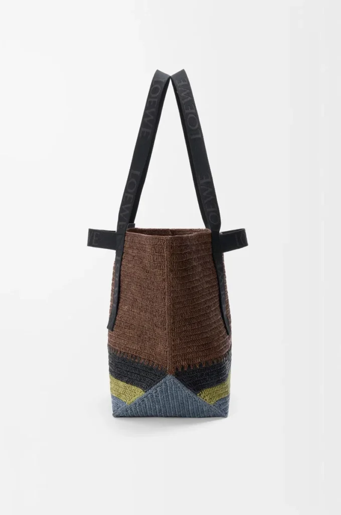 Bolso plegable de rafia Marrón/Multicolor Bolso plegable de rafia Marrón/Multicolor