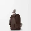 Bolso Puzzle Biker grande en piel de becerro brillante color castaño oscuro
