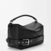 Bolso Puzzle Biker grande en piel de becerro brillante, color negro