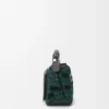 Bolso Puzzle Cat pequeño futurista en punto bordado y piel de becerro clásica Multicolor Verde Bolso Puzzle Cat pequeño futurista en punto bordado y piel de becerro clásica Multicolor Verde