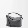 Bolso Puzzle Edge pequeño en piel de becerro clásica color pizarra Bolso Puzzle Edge pequeño en piel de becerro clásica color pizarra