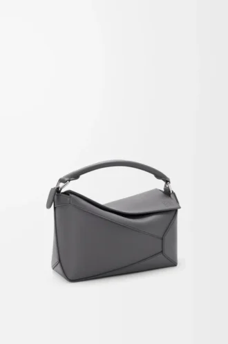 Bolso Puzzle Edge pequeño en piel de becerro clásica color pizarra