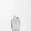 Bolso Puzzle Edge pequeño en piel de cordero laminada Plata Bolso Puzzle Edge pequeño en piel de cordero laminada Plata