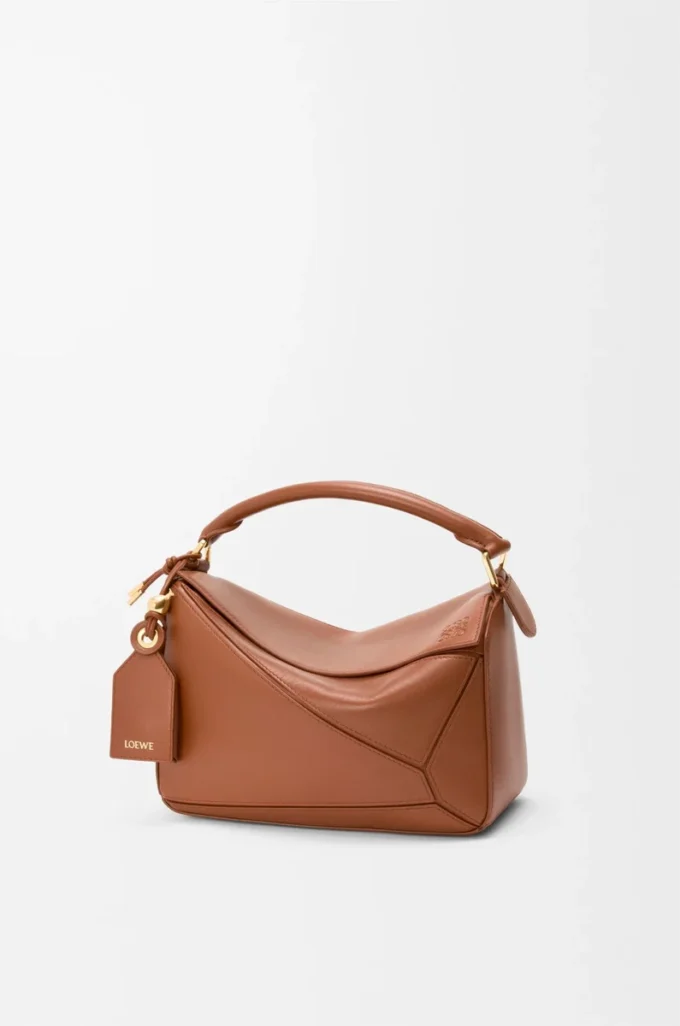 Bolso Puzzle Featherlight pequeño en piel de cordero napa color Pecan Bolso Puzzle Featherlight pequeño en piel de cordero napa color Pecan