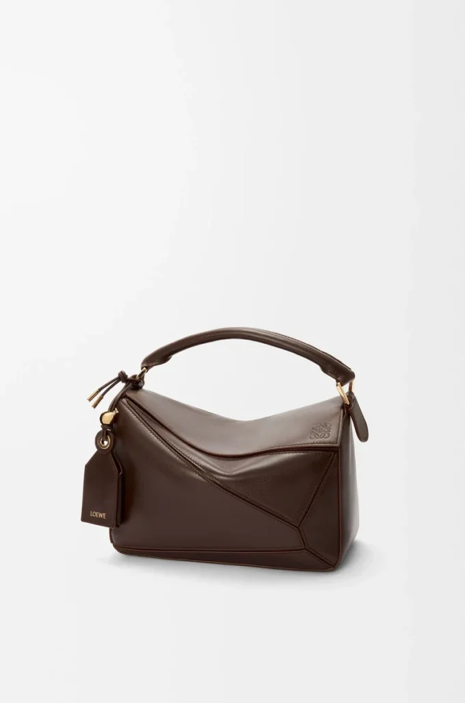 Bolso Puzzle Featherlight pequeño en piel de cordero napa Dark Chestnut Bolso Puzzle Featherlight pequeño en piel de cordero napa Dark Chestnut