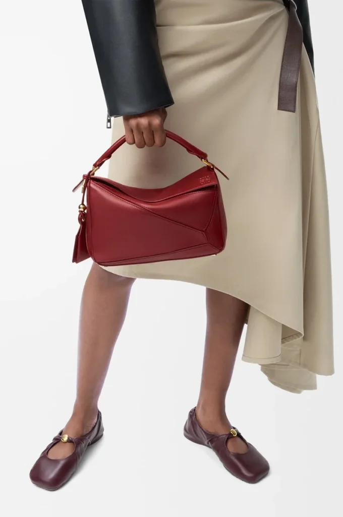 Bolso Puzzle Featherlight pequeño en piel de cordero napa rojo quemado Bolso Puzzle Featherlight pequeño en piel de cordero napa rojo quemado