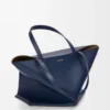 Bolso Puzzle Fold XL en piel de becerro brillante azul abismo