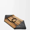 Bolso Puzzle Fold XXL en piel de becerro brillante Negro