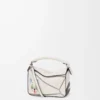 Bolso Puzzle mini Futurist Cat en piel de becerro clásica Soft White Bolso Puzzle mini Futurist Cat en piel de becerro clásica Soft White