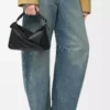 Bolso Puzzle pequeño en piel de becerro clásica y ante Negro Bolso Puzzle pequeño en piel de becerro clásica y ante Negro
