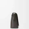 Bolso satchel Flamenco en piel de becerro flexible y brillante Gris oscuro