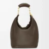 Bolso Squeeze pequeño en suave piel de cordero napa Chocolate Bolso Squeeze pequeño en suave piel de cordero napa Chocolate