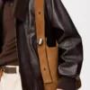 Bolso tipo cubo Pebble grande en piel de becerro ante Tabaco