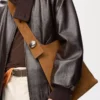 Bolso tipo cubo Pebble grande en piel de becerro ante Tabaco