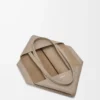 Bolso tote Puzzle Fold mediano horizontal en piel de becerro granulada suave Color arcilla Bolso tote Puzzle Fold mediano horizontal en piel de becerro granulada suave Color arcilla