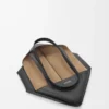 Bolso tote Puzzle Fold mediano horizontal en piel de becerro granulada suave, color negro Bolso tote Puzzle Fold mediano horizontal en piel de becerro granulada suave, color negro
