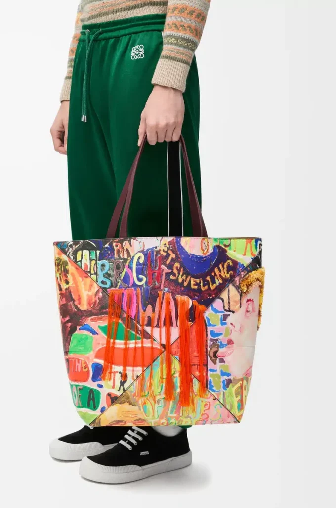 Bolso tote Puzzle Fold XL en piel de becerro clásica Burdeos oscuro/Multicolor Bolso tote Puzzle Fold XL en piel de becerro clásica Burdeos oscuro/Multicolor