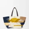 Bolso tote Puzzle Fold XXL en lona multicolor Bolso tote Puzzle Fold XXL en lona multicolor