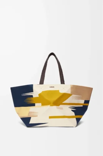 Bolso tote Puzzle Fold XXL en lona multicolor